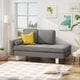 preview thumbnail 2 of 7, Typhaine Modern Chaise Loveseat by Christopher Knight Home