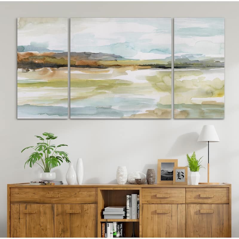 Wexford Home 'Faraway' Canvas Wall Art (Set of 3) - Bed Bath & Beyond ...