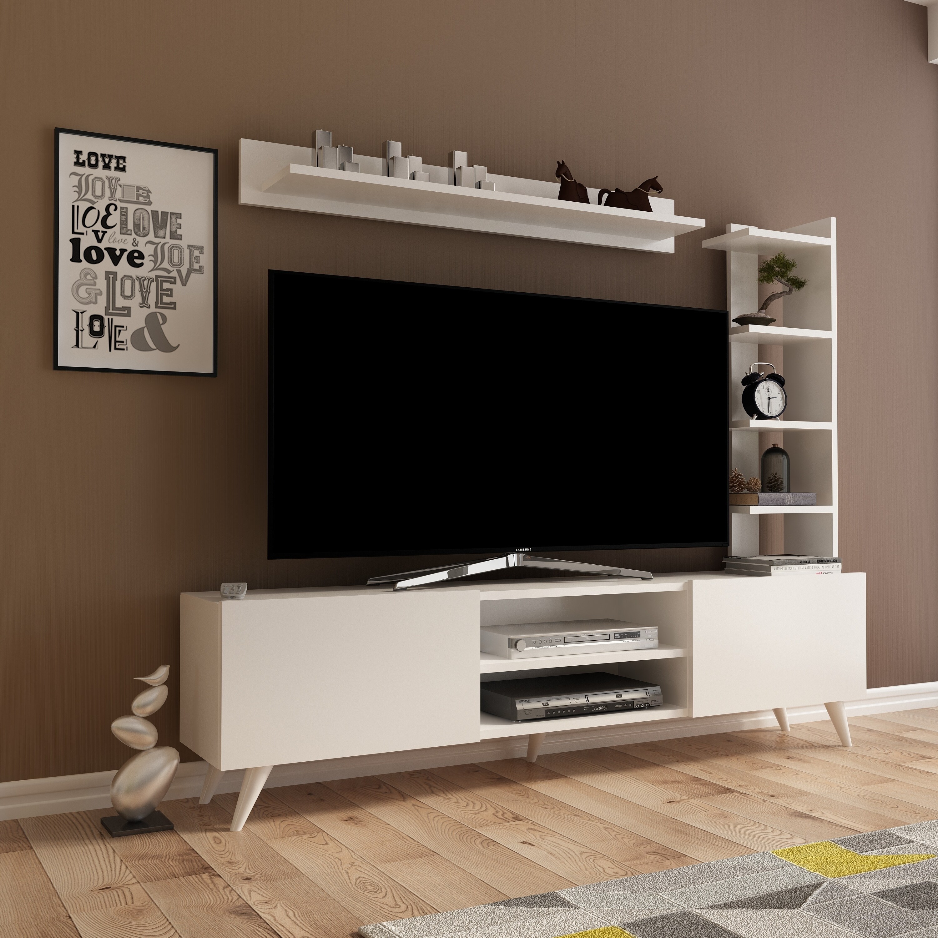 Decorotika Sima 63 Tv Stand Entertainment Center With A Decorotika Sima 63 Tv Stand