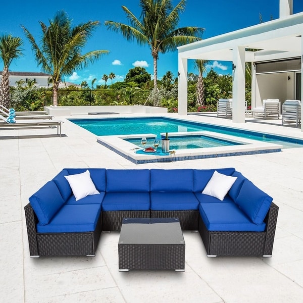 Shop Kinbor 7-piece Outdoor Patio Furniture All Weather Sectional