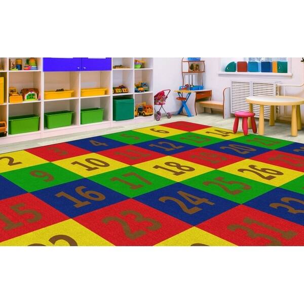 Flower Burst Classroom Rug (6' x 9' Rectangle)