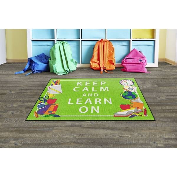 Flagship Carpets Keep Calm And Teach On Rug, 2 x 3 Feet, Rectangle