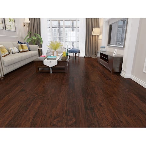 Mocha Finish Engineered Hickory Wood Flooring (26.68 Sq. Ft/Carton)