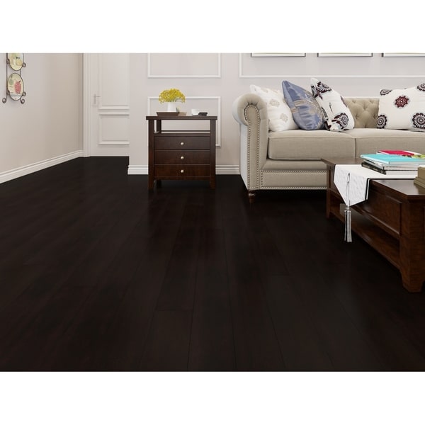 Black Finish Engineered Acacia Wood Flooring (19.69 Sq. Ft/Carton). Opens flyout.
