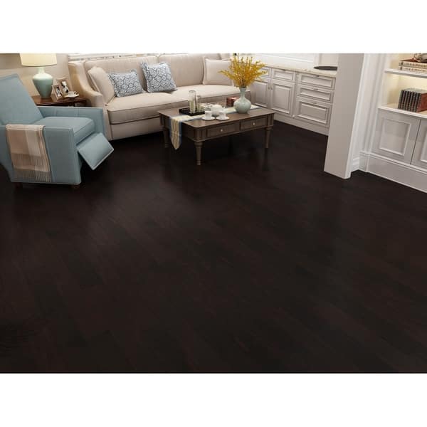 Shop Espresso Finish Engineered Hickory Wood Flooring 20 02 Sq