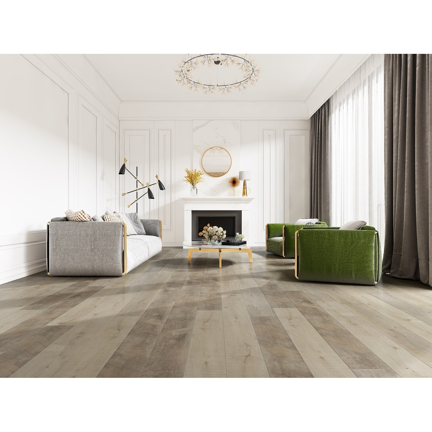 Buff Finish Spc Vinyl Plank Flooring 24 30 Sq Ft Carton Buff Ebay