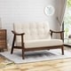 preview thumbnail 3 of 7, Hetel Mid-Century Modern Settee by Christopher Knight Home