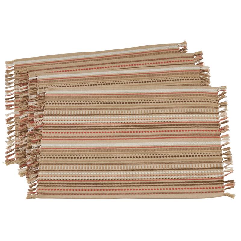 Cotton Table Mats With Stitched Design (Set of 4)