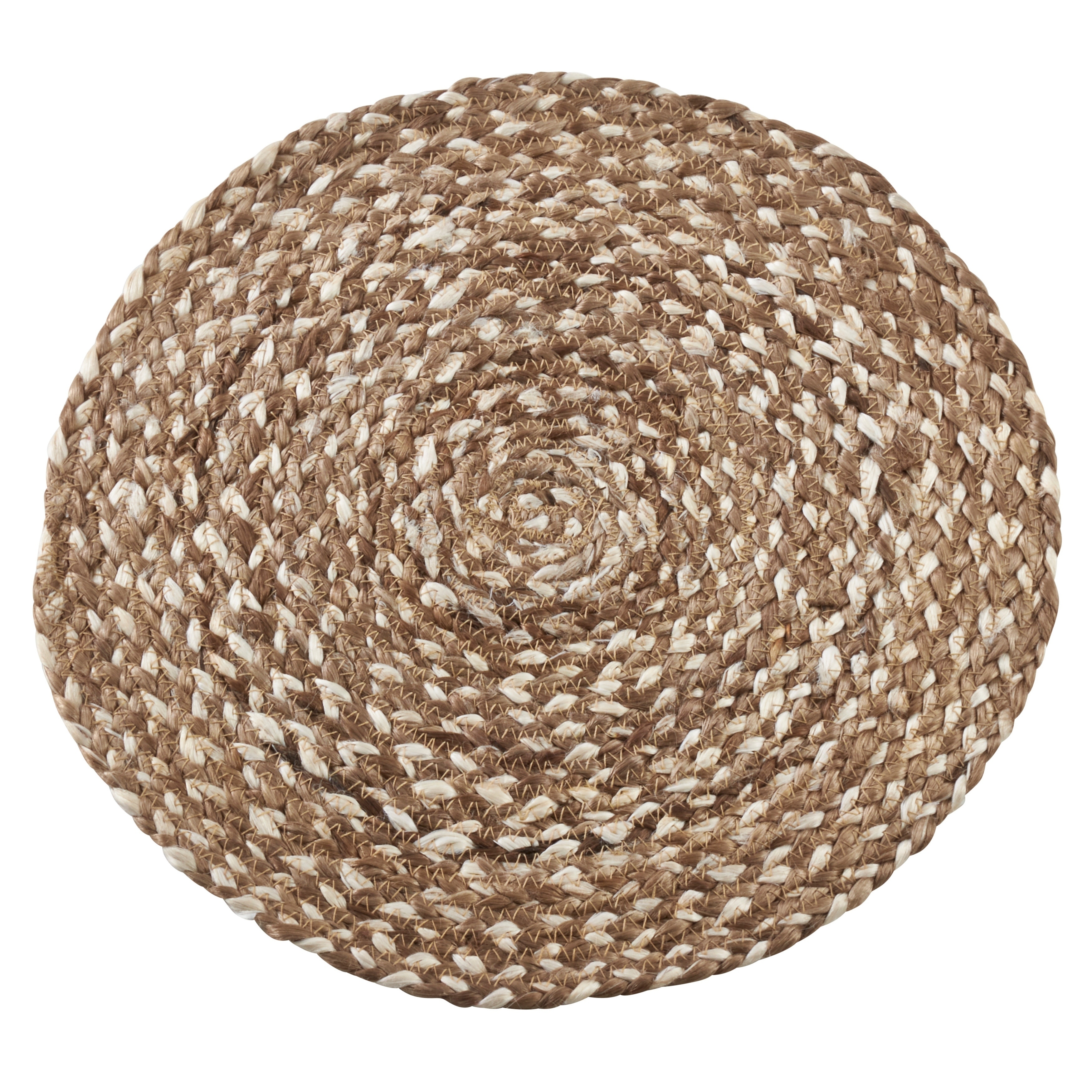Jute Placemats With Woven Design (Set of 4)