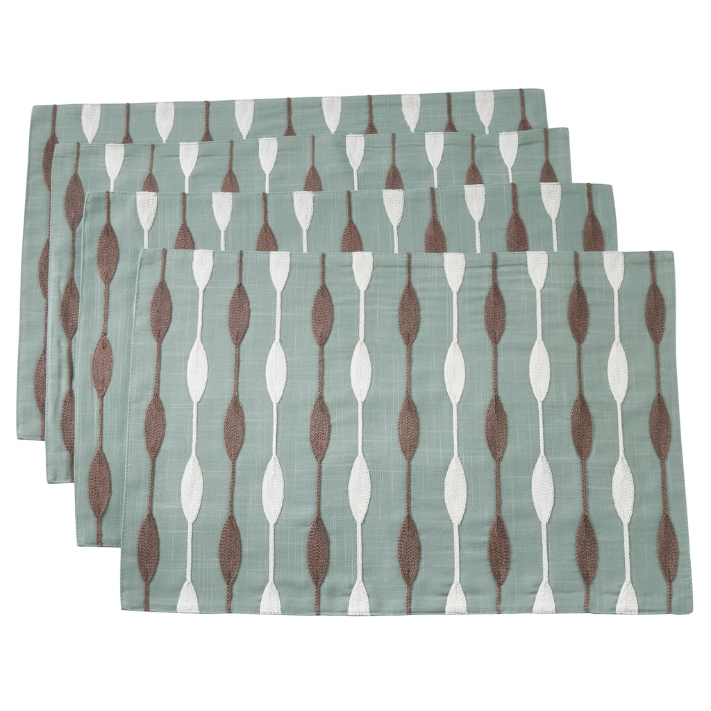 Embroidered Design Table Mats (Set of 4)