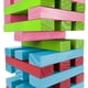 preview thumbnail 4 of 6, Nontraditional Giant Wooden Blocks Tower Stacking Game with Dice, Outdoor Yard Game by Hey! Play! (Rainbow Color)
