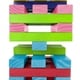 preview thumbnail 5 of 6, Nontraditional Giant Wooden Blocks Tower Stacking Game with Dice, Outdoor Yard Game by Hey! Play! (Rainbow Color)