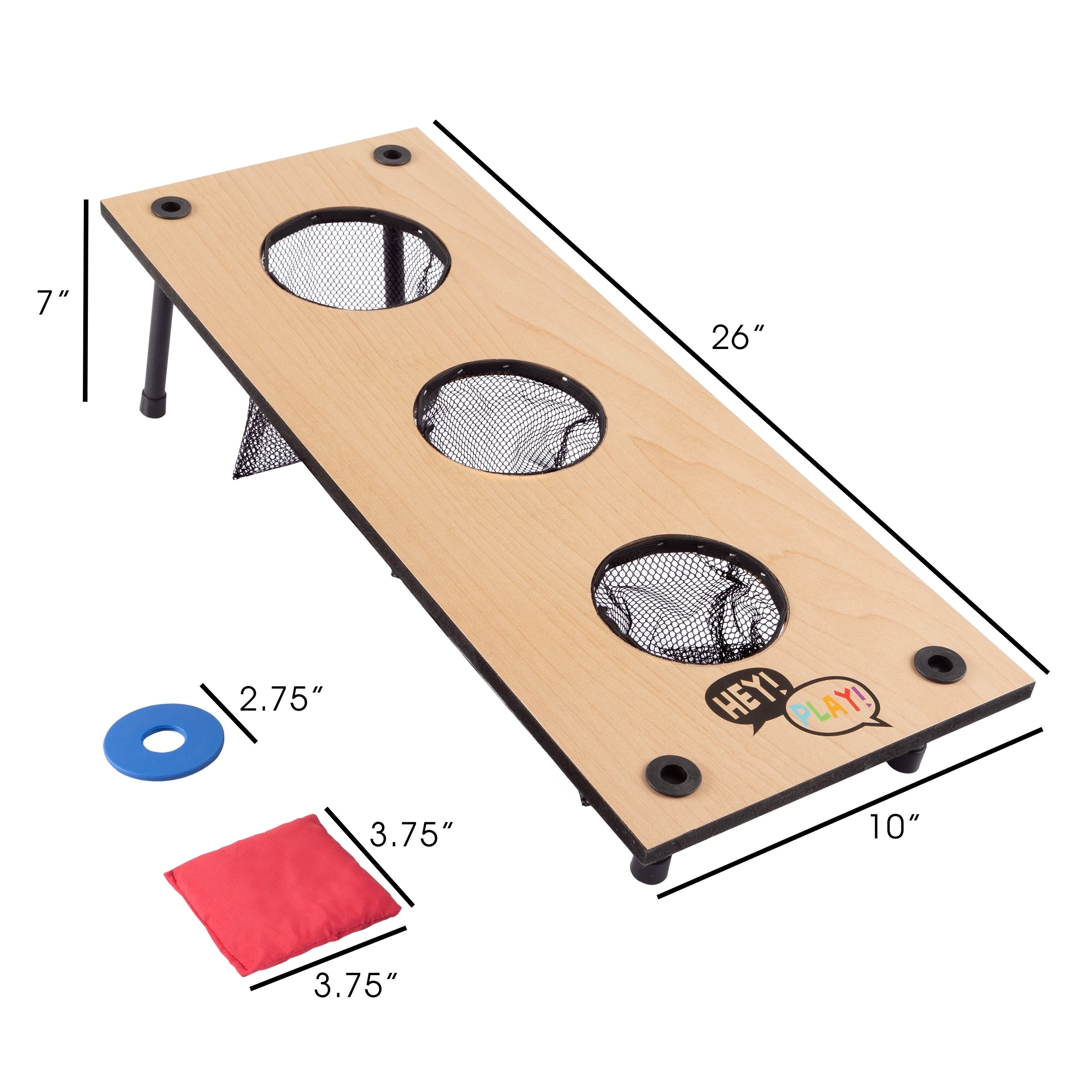2-in-1 Washer Pitch and Beanbag Toss Set- Indoor/Outdoor Wooden  Backyard/Tailgate Party Games by Hey! Play! - On Sale - Overstock - 27545107