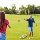 preview thumbnail 7 of 6, 2-in-1 Washer Pitch and Beanbag Toss Set- Indoor/Outdoor Wooden Backyard/Tailgate Party Games by Hey! Play!