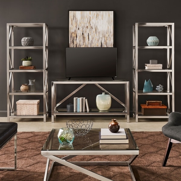 Shop Copper Grove Valkeakoski Brushed Nickel Entertainment