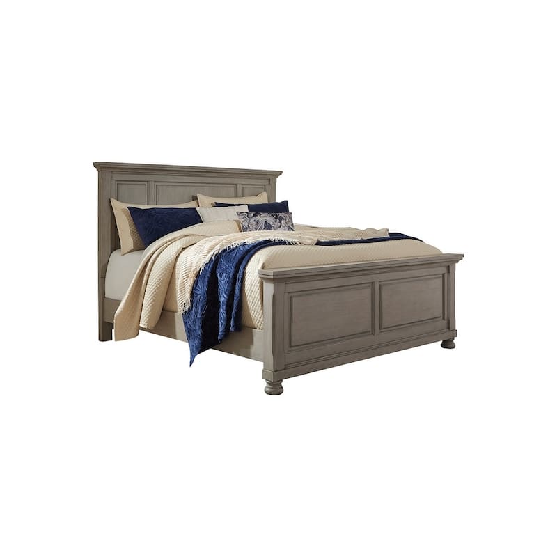 The Gray Barn Canterbury Burnished Grey Light Grey Panel Bed