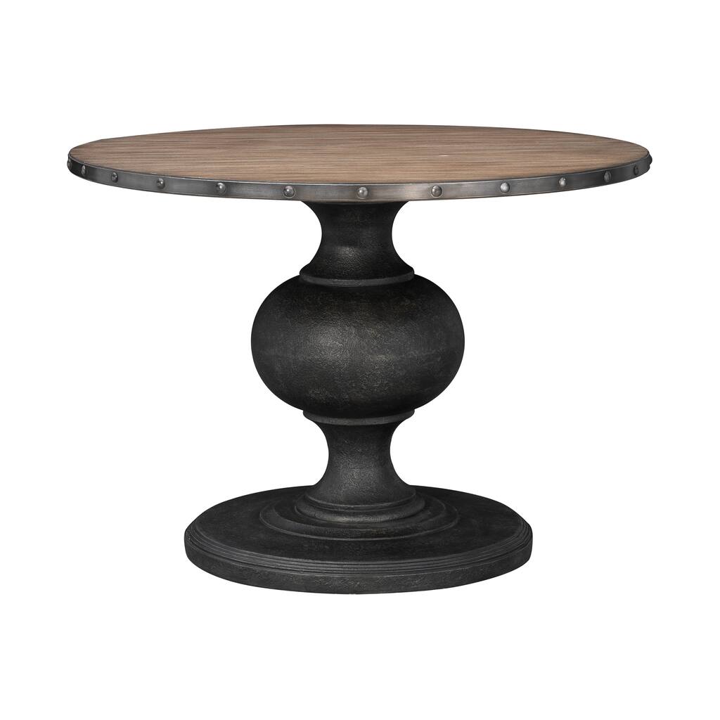 Belhaven Round Dining Table - 2 Cartons - Charcoal