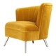 preview thumbnail 3 of 4, Aurelle Home Retro-Inspired Yellow Accent Chair Left
