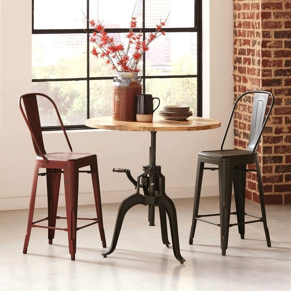 Shop Industrial Style 3-piece Crank Cast Iron Table Set ...