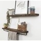 Handmade Del Hutson Designs True Floating Shelf and Towel Rack - Thumbnail 3