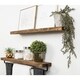 Handmade Del Hutson Designs True Floating Shelf and Towel Rack - Thumbnail 1