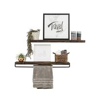 Handmade Del Hutson Designs True Floating Shelf and Towel Rack