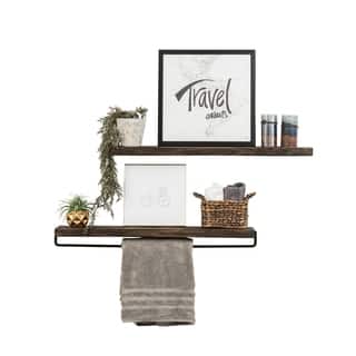 Handmade Del Hutson Designs True Floating Shelf and Towel Rack