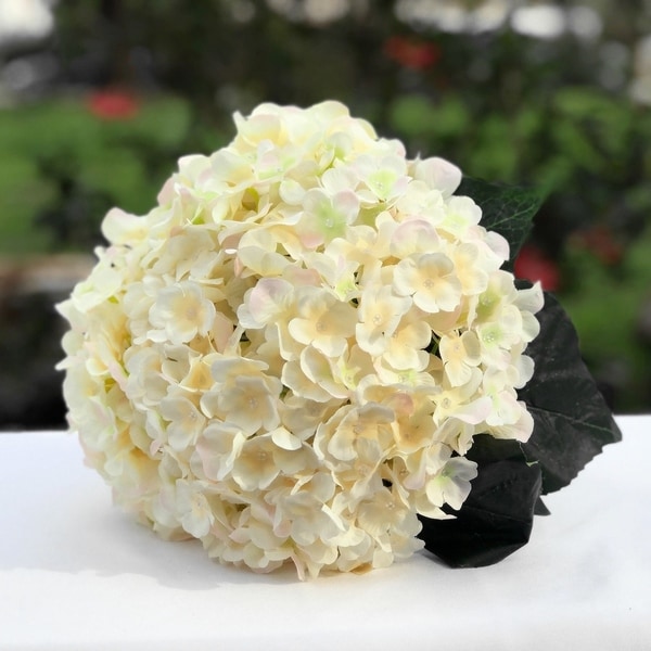 Enova Home Blush Artificial Hydrangea Flower Bouquets Set of 3