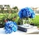 Enova Home Blue Artificial Silk Roses and Hydrangea Fake Flowers ...