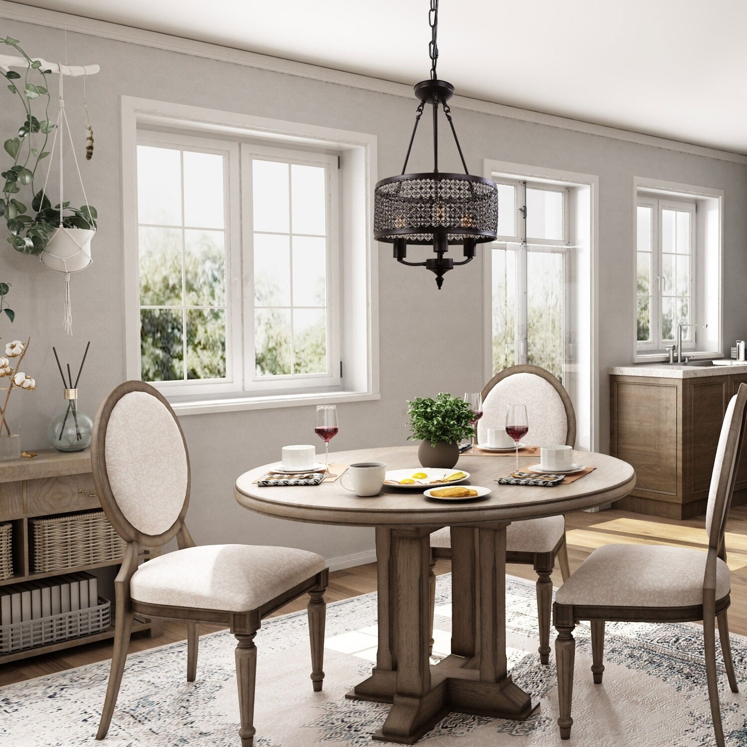 Derby Fretwork Drum Chandelier - Chandeliers For Bedrooms by Overstock.com