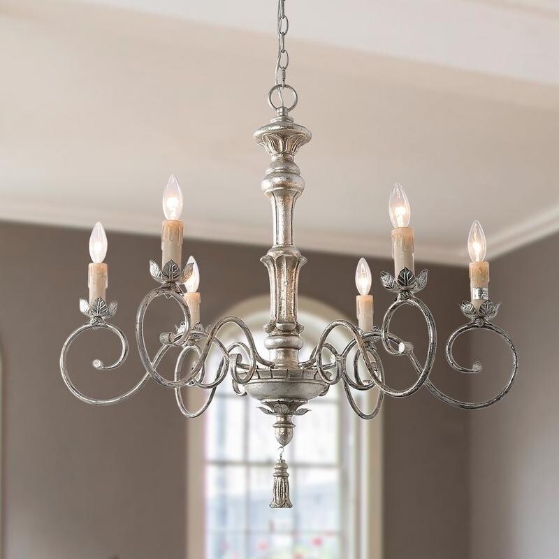 Neso 6-Light Farmhouse Lighting Chandelier - Chandeliers For Bedrooms by Overstock.com