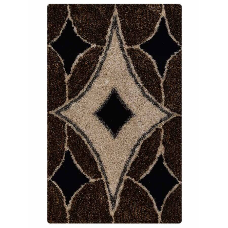 Shaggy Shag Hand Tufted Geometric Polyester Transitional Indian Rug