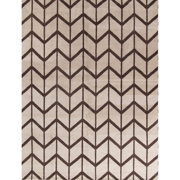 The Curated Nomad Central Handmade Wool Trellis Moroccan Indian Oriental Area Rug
