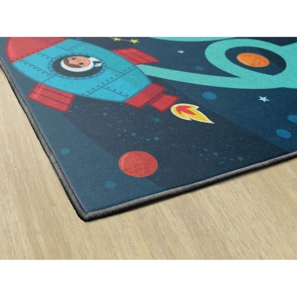 Flagship Carpet Kids Nylon Space Maze Classroom Seating Rug - 5' x 8 ...