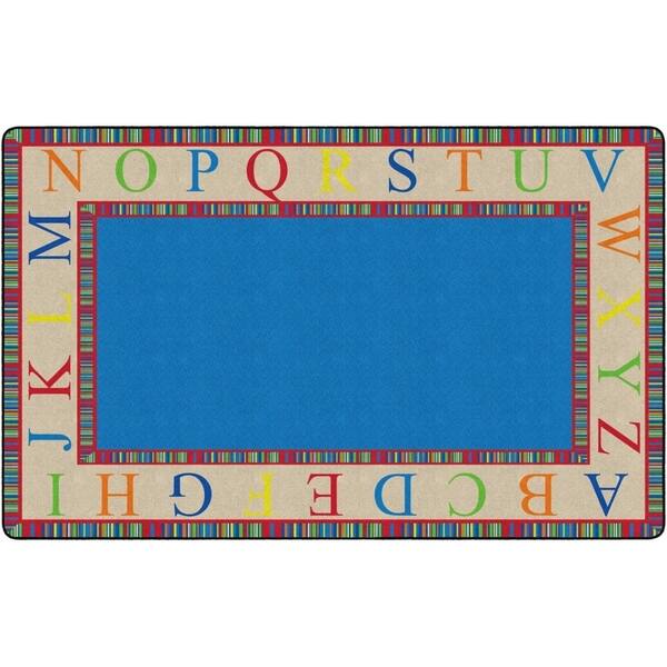 Flagship Carpet Kids Nylon The Alphabet Classroom Seating Rug 7'6" x