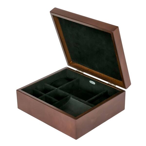 Shop Mele Co Wyatt Men S Wooden Dresser Top Valet In Walnut