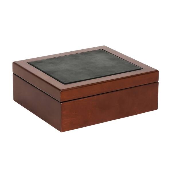 Shop Mele Co Wyatt Men S Wooden Dresser Top Valet In Walnut