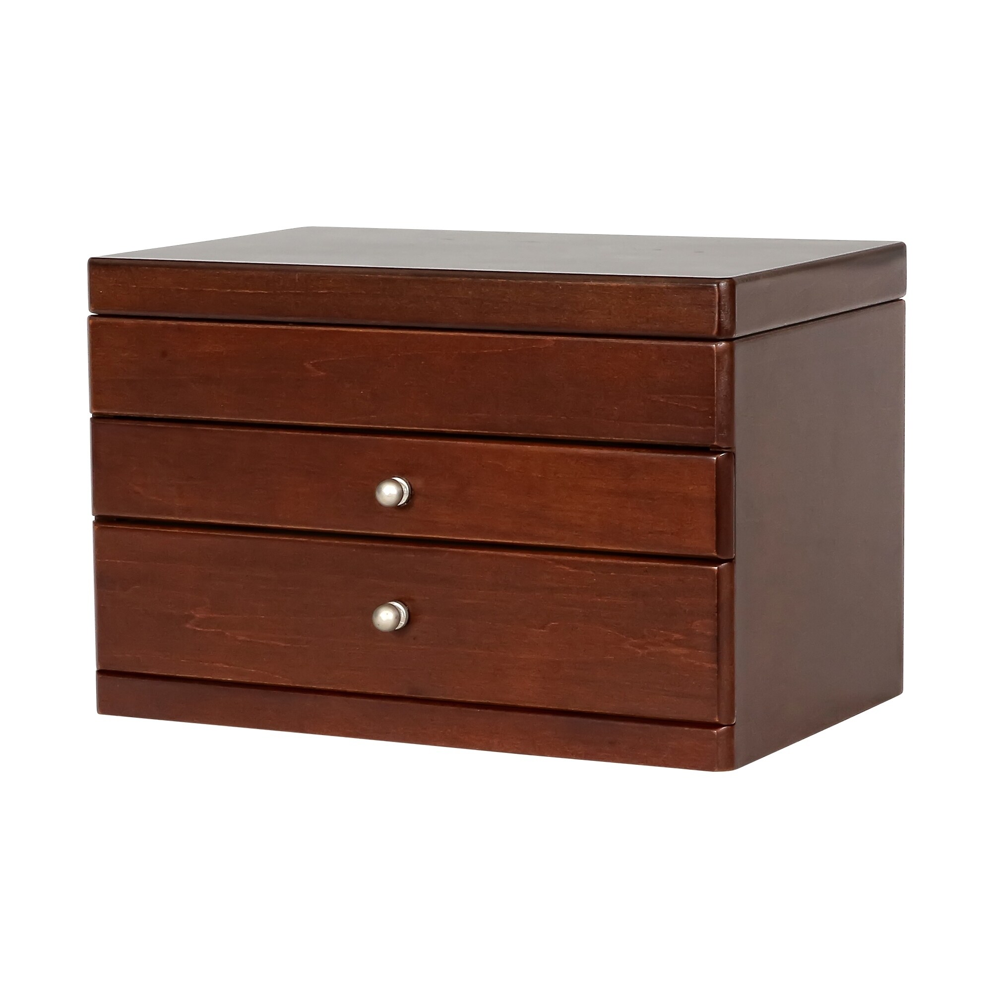 Shop Mele Co Brisbane Wooden Jewelry Box In Walnut Finish