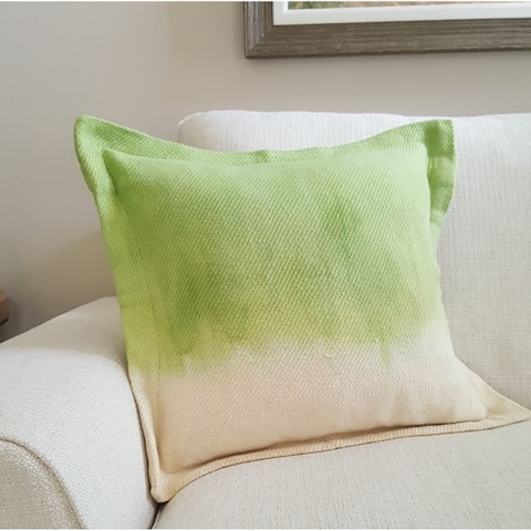AANNY Design Bratton Ombre Cotton Weave Throw Pillow with Flange Edge
