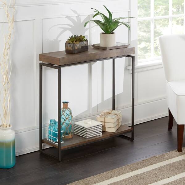 Shop Bronson Floating Top Slim Console Table On Sale Free