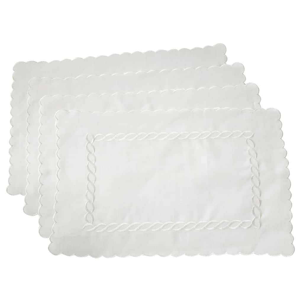 Braid Embroidered Table Mats (Set of 4)
