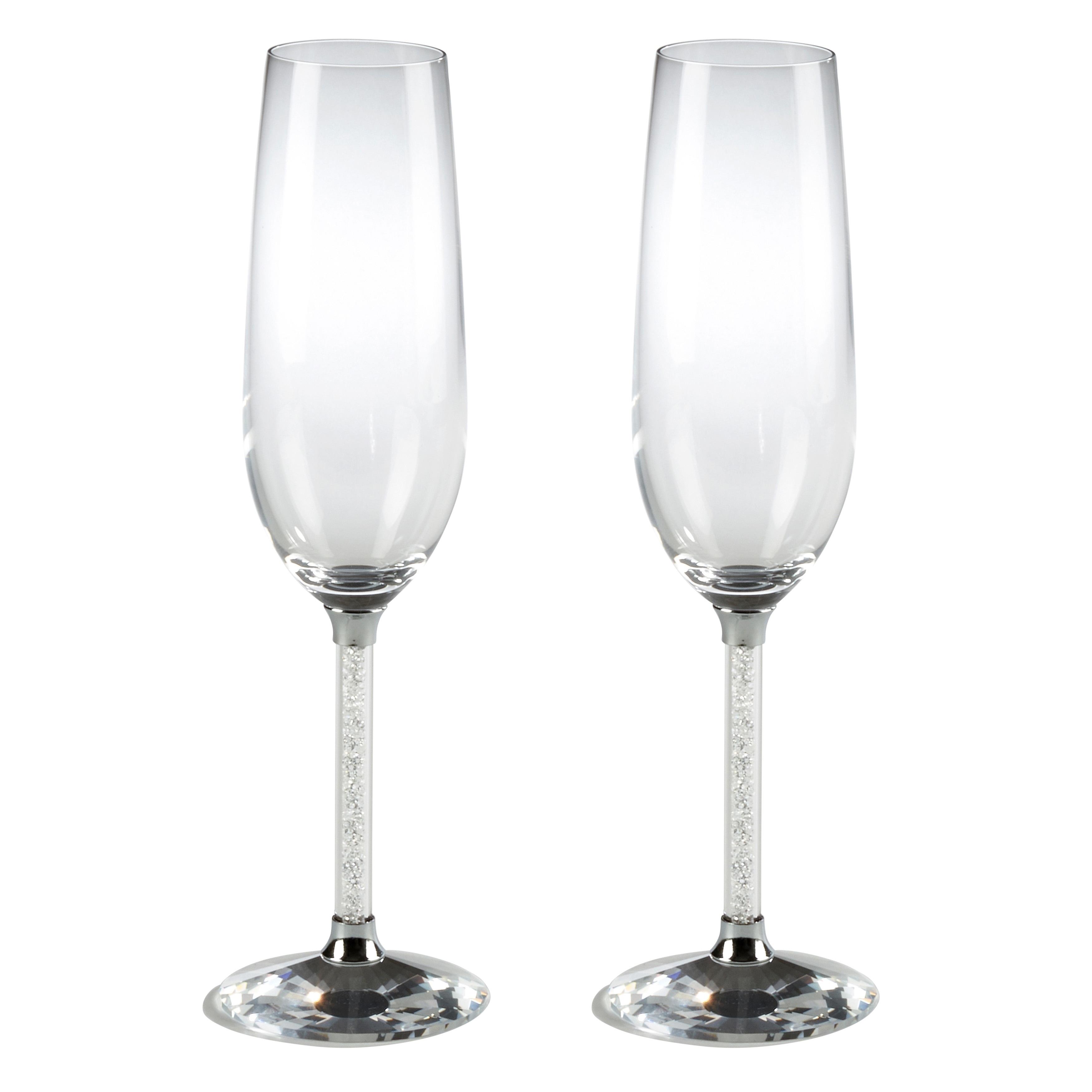 crystal glass champagne flutes