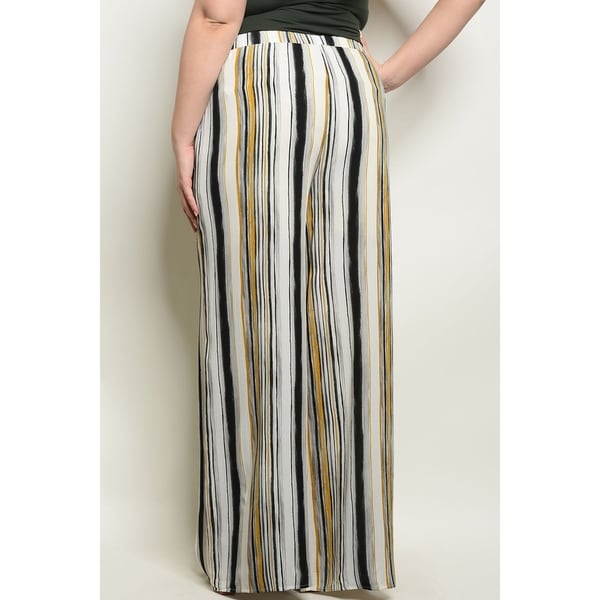 striped palazzo pants plus size