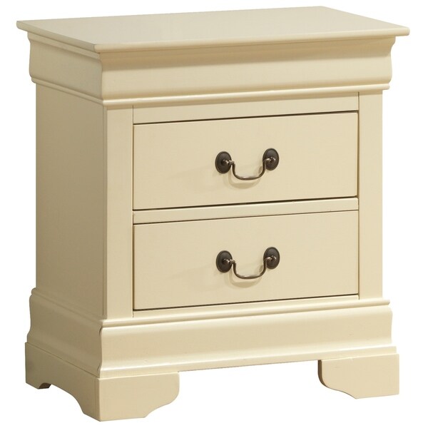 LYKE Home Lucas 2-drawer Beige Nightstand