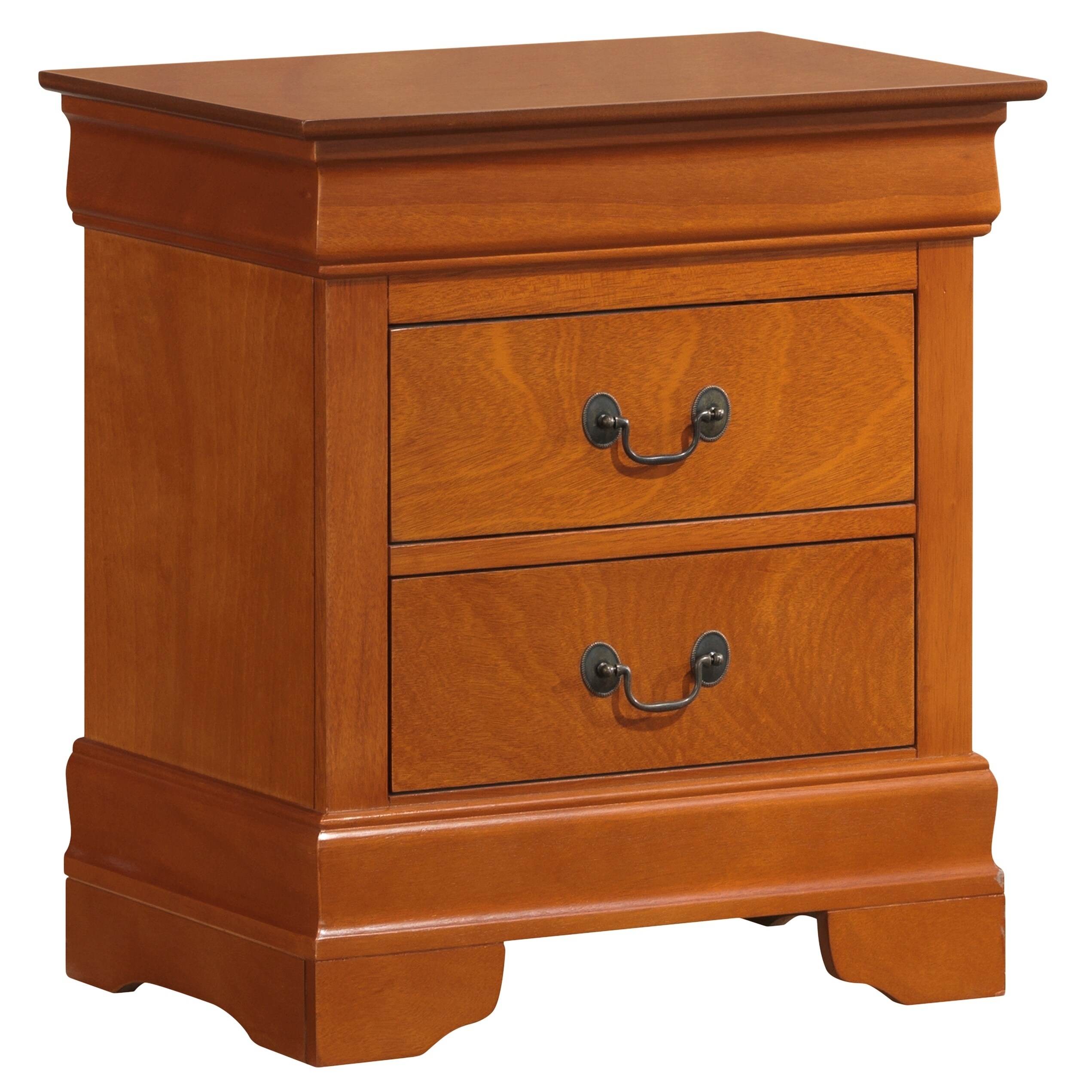 Shop Lyke Home Lucas 2 Drawer Oak Nightstand Overstock 27551257