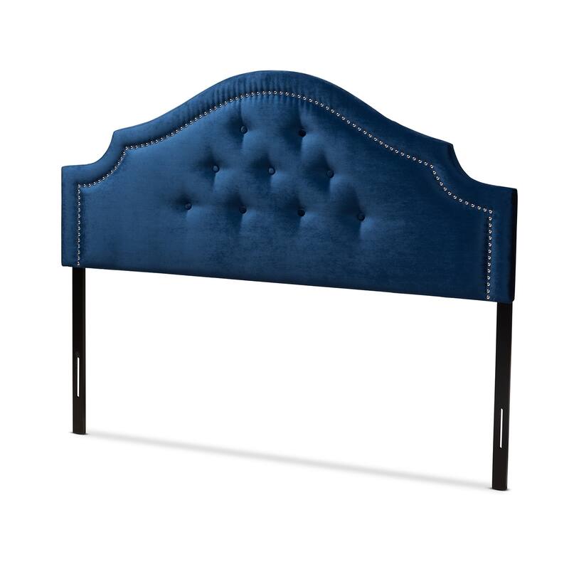 Copper Grove Debaltseve Velvet Fabric Headboard - Blue - Queen