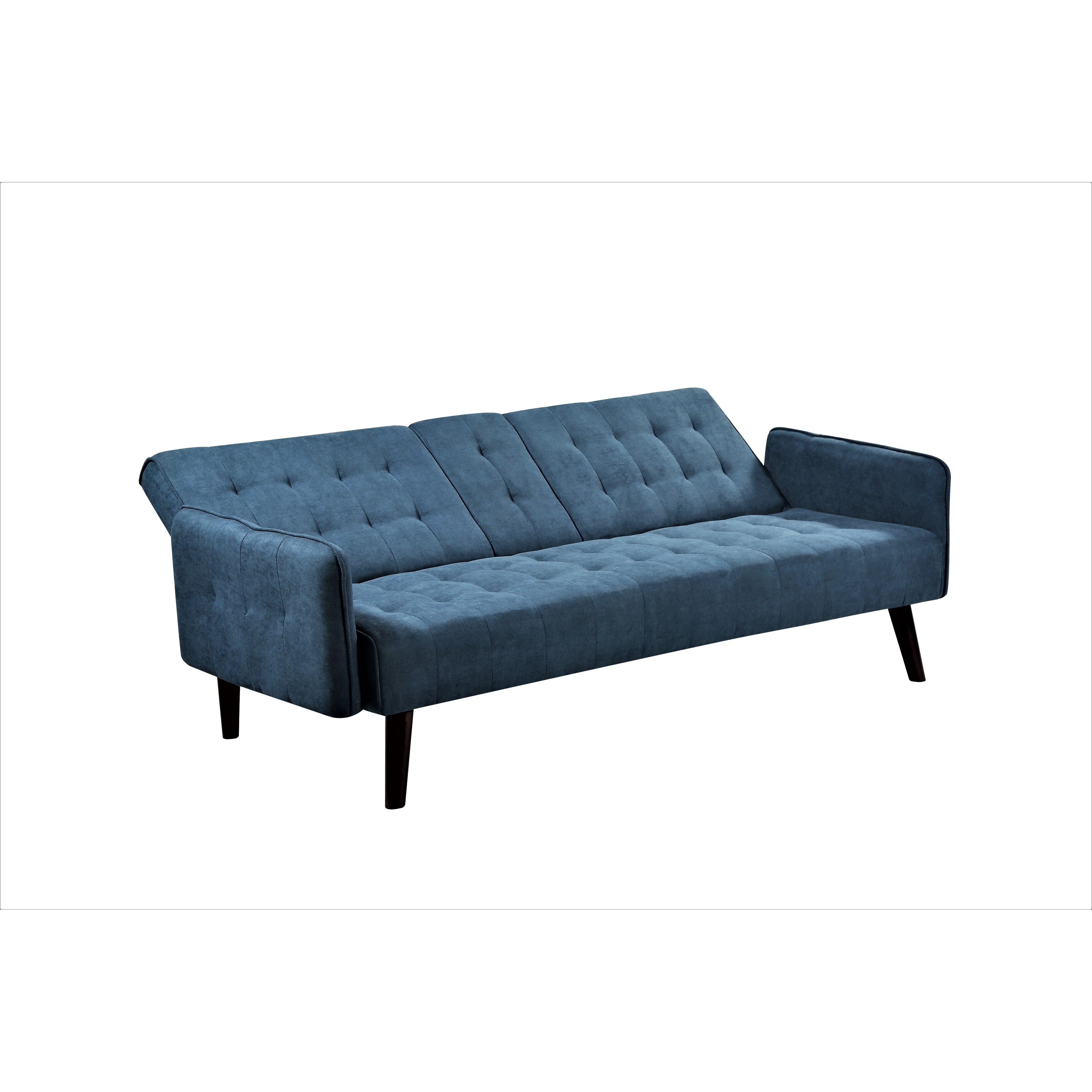 Hash Grey Tufted Upholstered Futon Sleeper