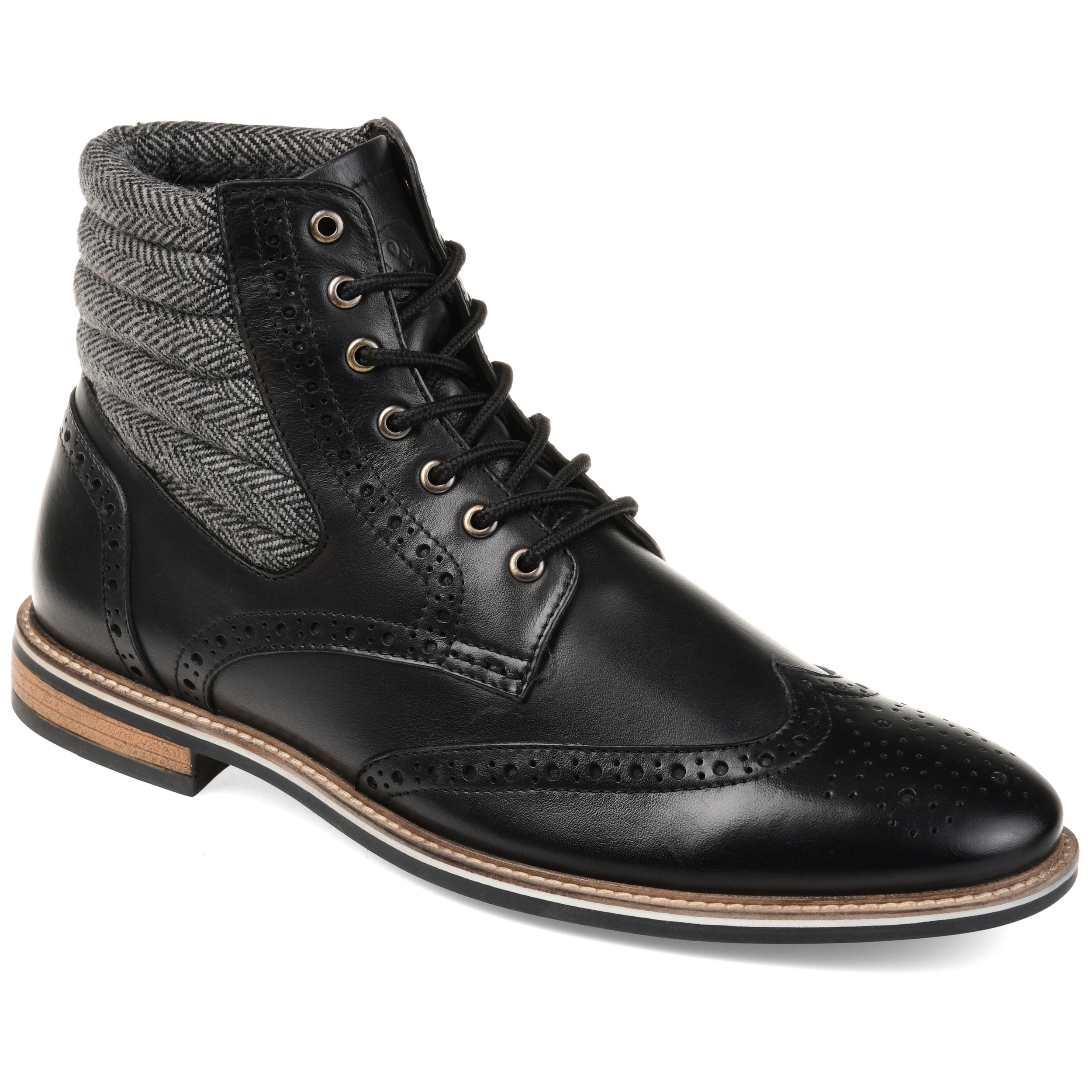 leather wingtip boots