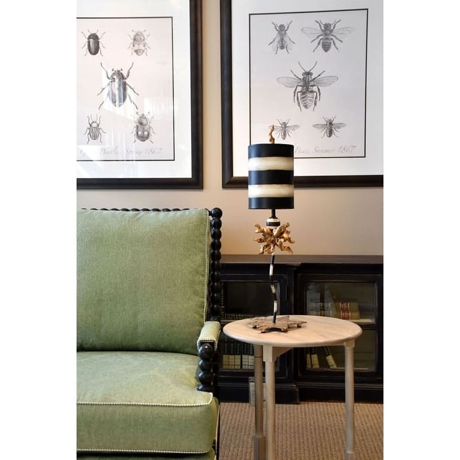 Table Lamp Small Black and White Stripe By Lucas McKearn