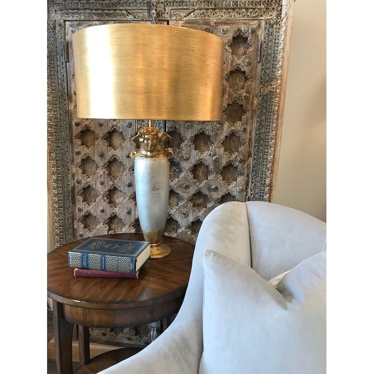Gold Silver Bedroom Buffet Table Lamp by Lucas McKearn